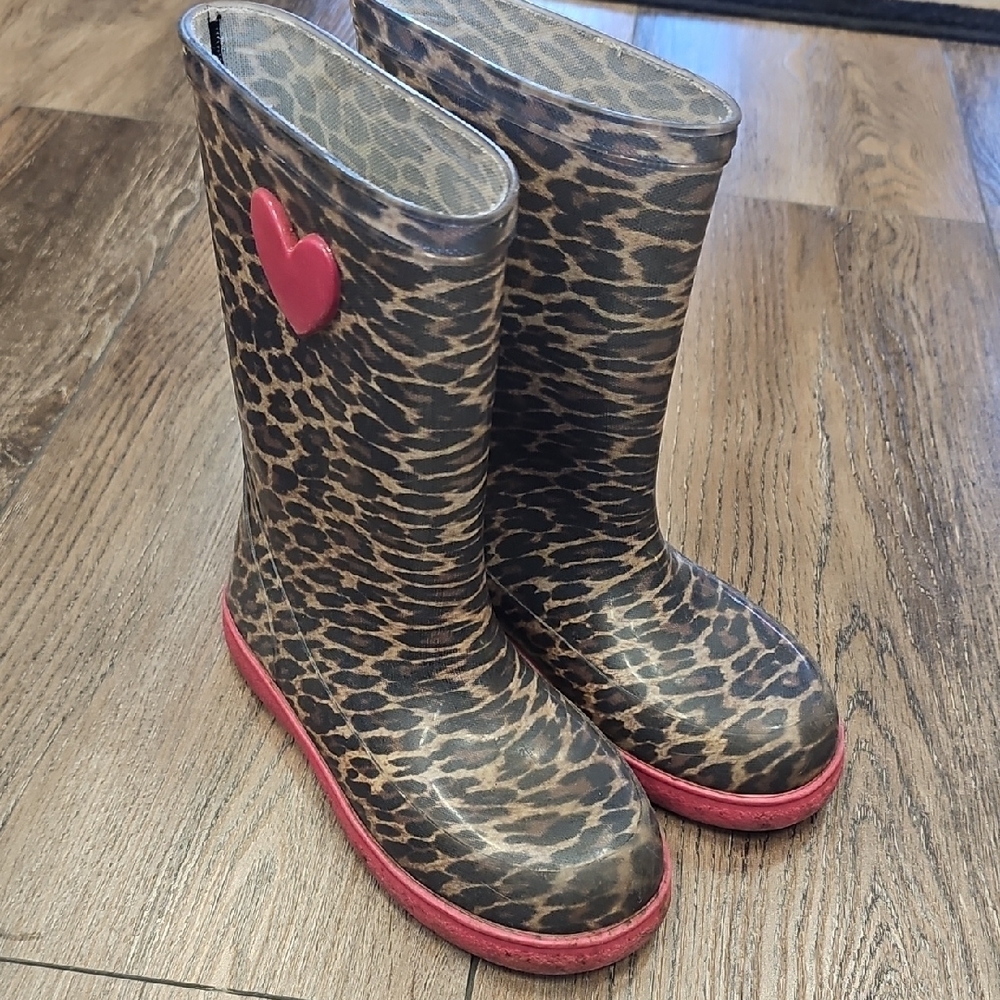 Igor,  Leopard, Print, Kids, Rain, Boots, Pink, Heart, Casual, Water, Winter,